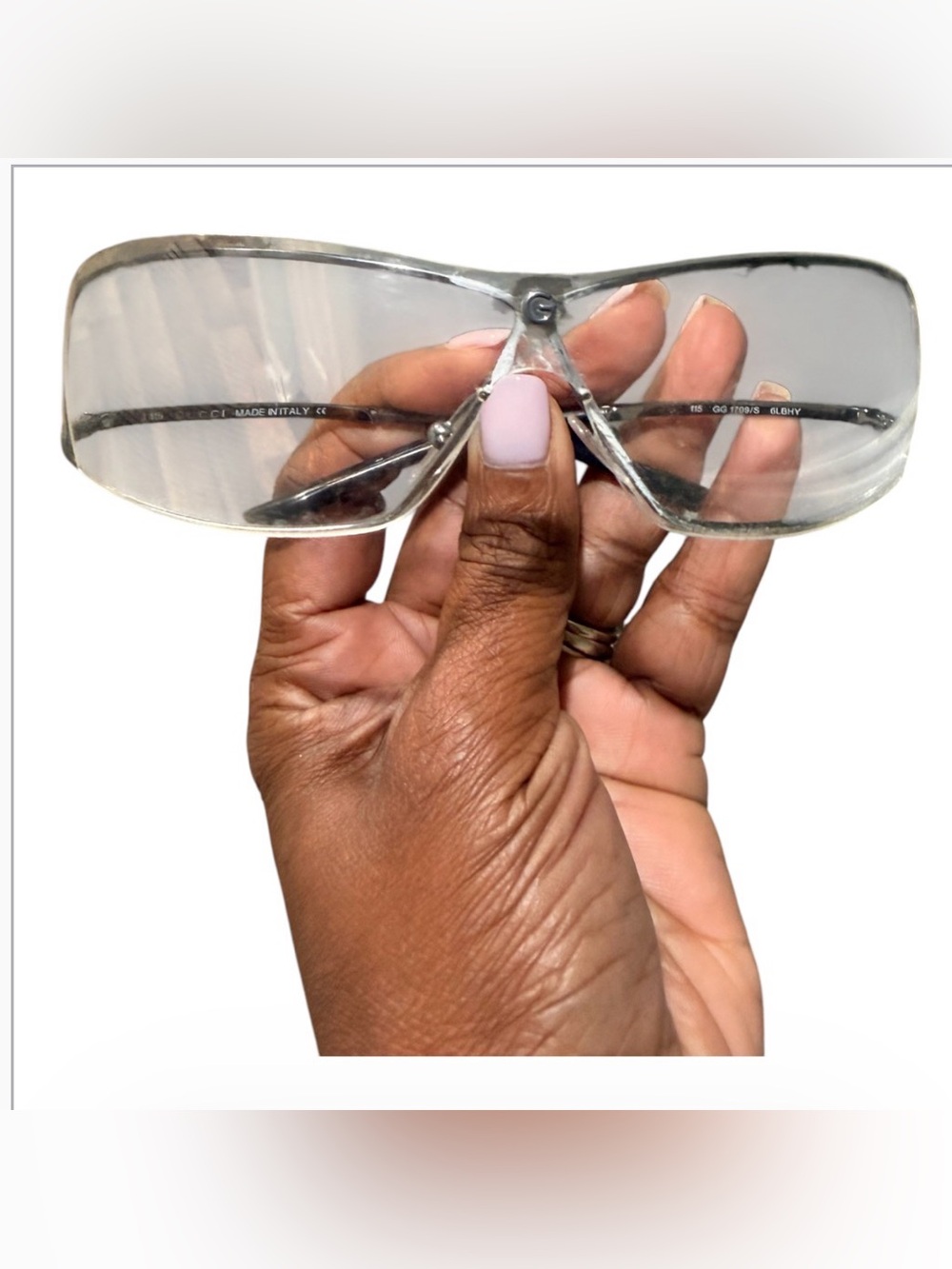 Gucci Rectangular Clear Lens Glasses -As Is Fair condition-Project GG1709S